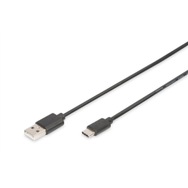 Digitus USB Type-C connection cable, Type USB-A to USB-C AK-300154-018-S