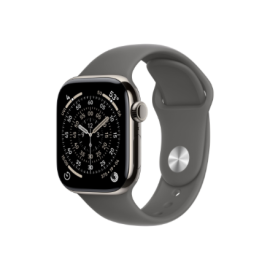 Apple Watch Series 11 GPS + Cellular 42mm Natural Titanium Case with Stone Grey Sport Band - S/M Apple