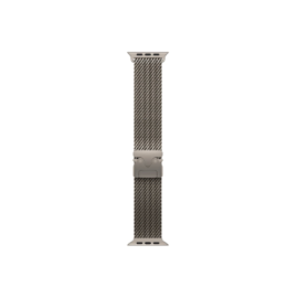 APPLE 49mm Natural Titanium Milanese Loop - Large Apple