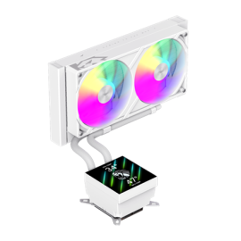 Gamemax CPU Liquid Cooler GLACIER 240 LCD WH Intel, AMD