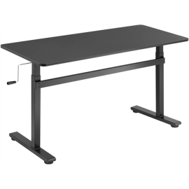 LogiLink Manually adjustable sit-stand desk, 700–1170 mm, black