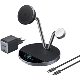 Anker Prime Wireless Charging Station Qi2.2  25W wireles charging  (3-in-1, MagGo, AirCool, Dock Stand) PSU added