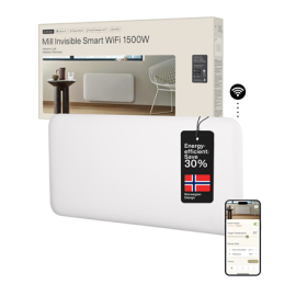 Mill Invisible Smart WiFi Heater | PA1500WIFI4 | Panel Heater | 1500 W | Suitable for rooms up to 18