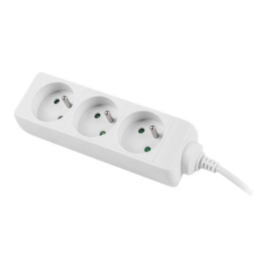 Lanberg Cable Power Strip 3M 3X French Outlets Quality-Grade Copper | PS0-03E-0300-W