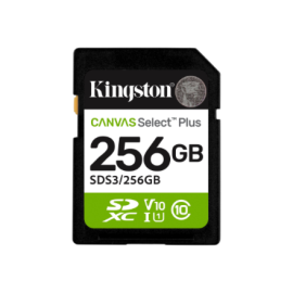 Kingston Canvas Select Plus | 256 GB | SD | Flash memory class Class 10