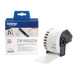Brother DK-N55224 (DKN55224) Non-Adhesive Paper Tape, Black on White, 54mm 30.5m