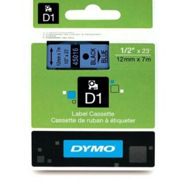 Dymo 45016 (S0720560) Label Tape 12mm x 7m, Black on Blue