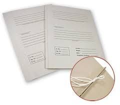 Folder SMLT, archival, A4 4cm, 300 g., With 2 laces, with print, white, cardboard, ecological