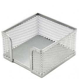Note paper box Forpus, 9.5x9.5cm, silver, perforated metal 1005-007