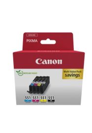 Canon CLI-551 (6509B016) Ink Cartridge Multipack, C/M/Y/BK