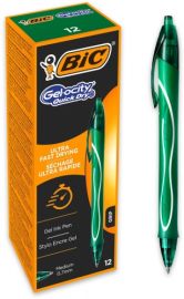 Bic Gel pen Gel-Ocity Quick Dry, green, Box of 12 pcs