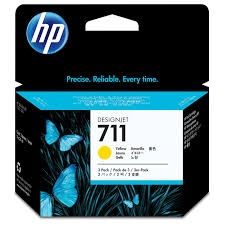 HP 711 3-pack (CZ136A) Ink Cartridge, Yellow (SPEC)