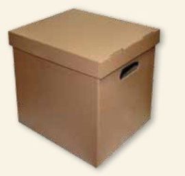 Archive box SMLT, 360x290x350mm, brown, ecological, removable cover 0830-308