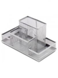 Pencil case Forpus, silver, empty, 4, perforated metal 1005-013