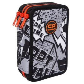 Triple decker pencil case with equipment CoolPack Jumper 3 Grey Ball
