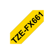 Brother TZe-FX661 Flexible ID Laminated Tape Black on Yellow