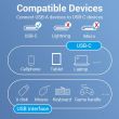 CABLE USB3.1C MALE TO A FEMALE/0.15M BLACK CCVBB VENTION