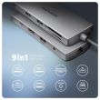 I/O HUB USB-C 9IN1 5GBPS/0.2M HMC-8HLSA AXAGON