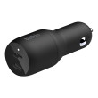 Belkin Dual USB-C Car Charger 36W BOOST CHARGE Black