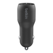 Belkin Dual USB-A Car Charger 24W BOOST CHARGE Black