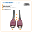 Tripp Lite HDMI Cable with Ethernet P569-015-CERT Burgundy