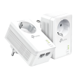 TP-LINK AV1000 2-Port Gigabit Passthrough Powerline Starter Kit TL-PA7027P KIT 10/100/1000 Mbit/s