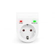 Digitus Surge protector with power and protected LED safety outlet DN-95400 Sockets quantity 1