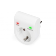 Digitus Surge protector with power and protected LED safety outlet DN-95400 Sockets quantity 1