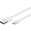 Goobay Micro USB charging and sync cable 43837 White