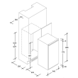 Candy | Refrigerator | CIO 225 NE | Energy efficiency class F | Built-in | Larder | Height 122 cm | 