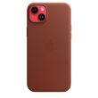 Apple 14 Plus Leather Case with MagSafe Umber