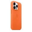 Apple 14 Pro Leather Case with MagSafe Orange