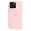 Apple 14 Pro Max Silicone Case with MagSafe  Chalk Pink