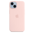 Apple 14 Silicone Case with MagSafe Chalk Pink