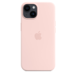 Apple 14 Silicone Case with MagSafe Chalk Pink