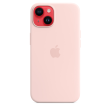 Apple 14 Silicone Case with MagSafe Chalk Pink
