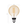 Philips Hue WA 7W Filament G93 EUR E27 Philips Hue Hue WA 7W Filament G93 globe E27 E27 7 W  Warm to