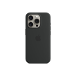 Apple iPhone 15 Pro Silicone Case with MagSafe - Black