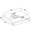 CATA Hood LF-2060 WH/L Telescopic Energy efficiency class C Width 60 cm 195 m³/h Mechanical LED Whi