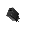Fixed Dual USB Travel Charger 17W and USB/USB-C Cable FIXC17N-2UC-BK Fixed