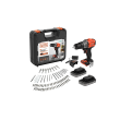BLACK & DECKER 18V Impact Drill (with 2 x 18V 2.0Ah batteries with charge status indicator, 1A charger and 80 accessories) BCD383D2XKA-QW 2.0 Ah