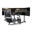 Next Level Racing Floor stand Round Tube Freestanding Single Monitor Stand Up to 3x43 "