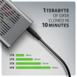 AXAGON USB-C 20Gbps Dual M.2 NVMe SSD CLONE MASTER Enclosure EEM2-20GD