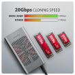 AXAGON USB-C 20Gbps Dual M.2 NVMe SSD CLONE MASTER Enclosure EEM2-20GD