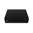 Lanberg Switch PoE 1xBT 3xAT SFP/ETH Din Unmanagment Fast Ethernet ILFE-4P-1GE-1S-90