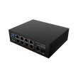 Lanberg Switch PoE 4xBT 4xAT SFP/ETH Din Unmanagment Fast Ethernet ILFE-8P-1GE-1S-120 Unmanaged