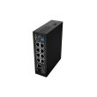 Lanberg Switch PoE 4xBT 4xAT SFP/ETH Din Unmanagment Fast Ethernet ILFE-8P-1GE-1S-120 Unmanaged