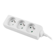 Lanberg Cable Power Strip, 3X French Outlets Quality-Grade Copper, 1.5 m PS0-03E-0150-W