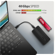AXAGON EEM2-40G USB-C 40Gbps external enclosure for M.2 NVMe SSD