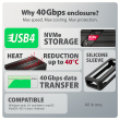 AXAGON EEM2-40G USB-C 40Gbps external enclosure for M.2 NVMe SSD